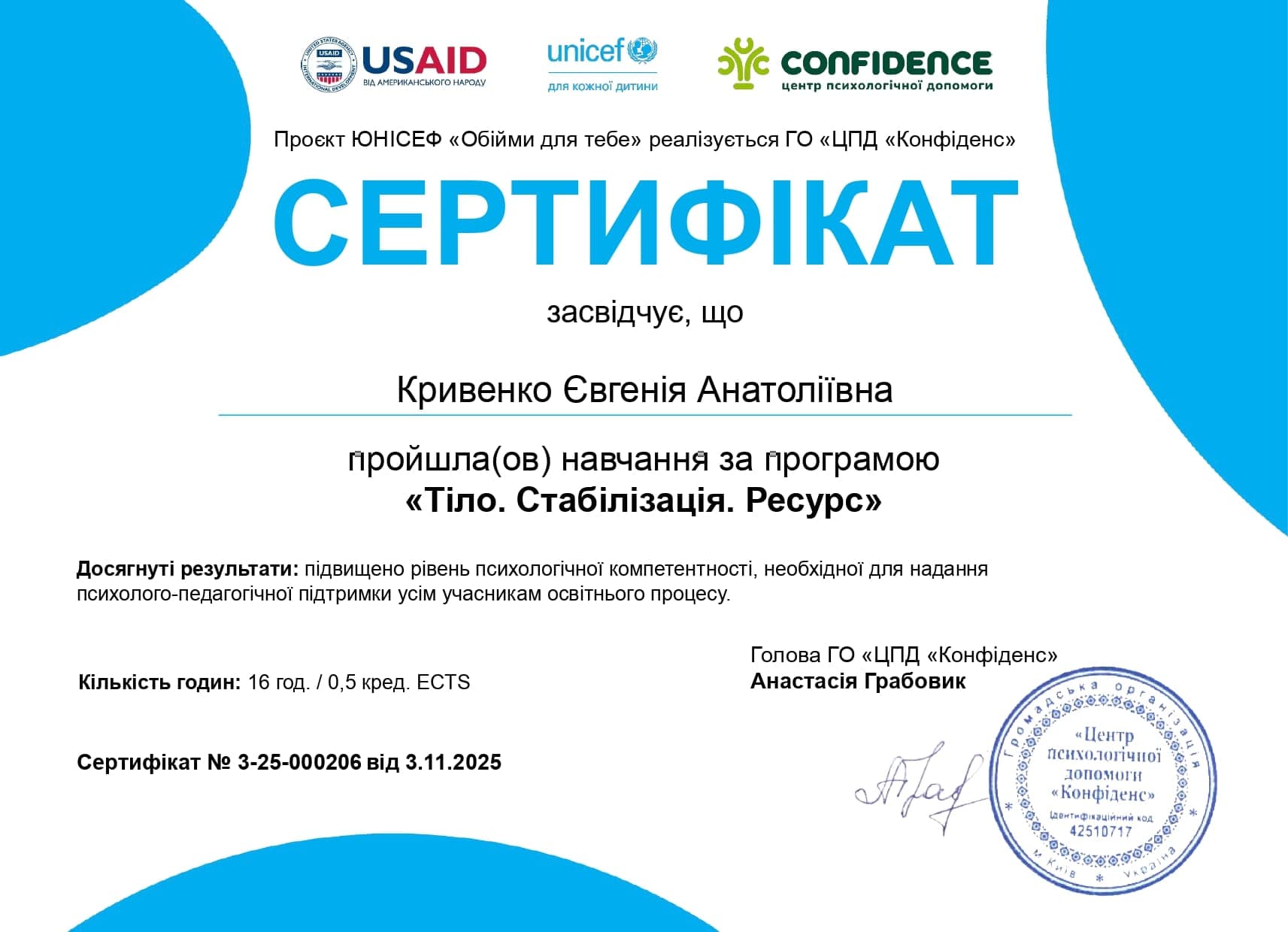Сертифікат 12